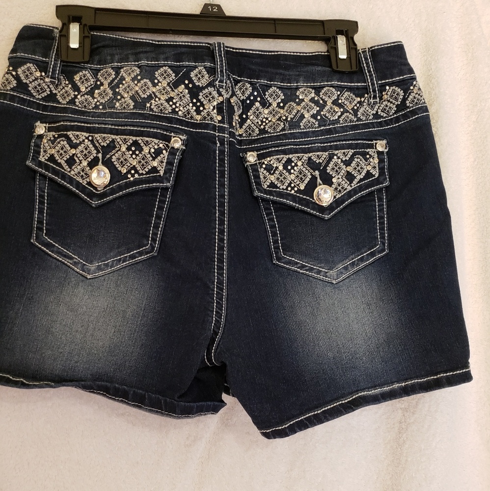 Bling blue Jean shorts